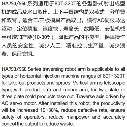 HA750/950伺服横走式机械手